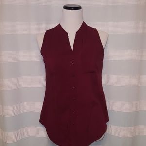 Maroon button up tunic